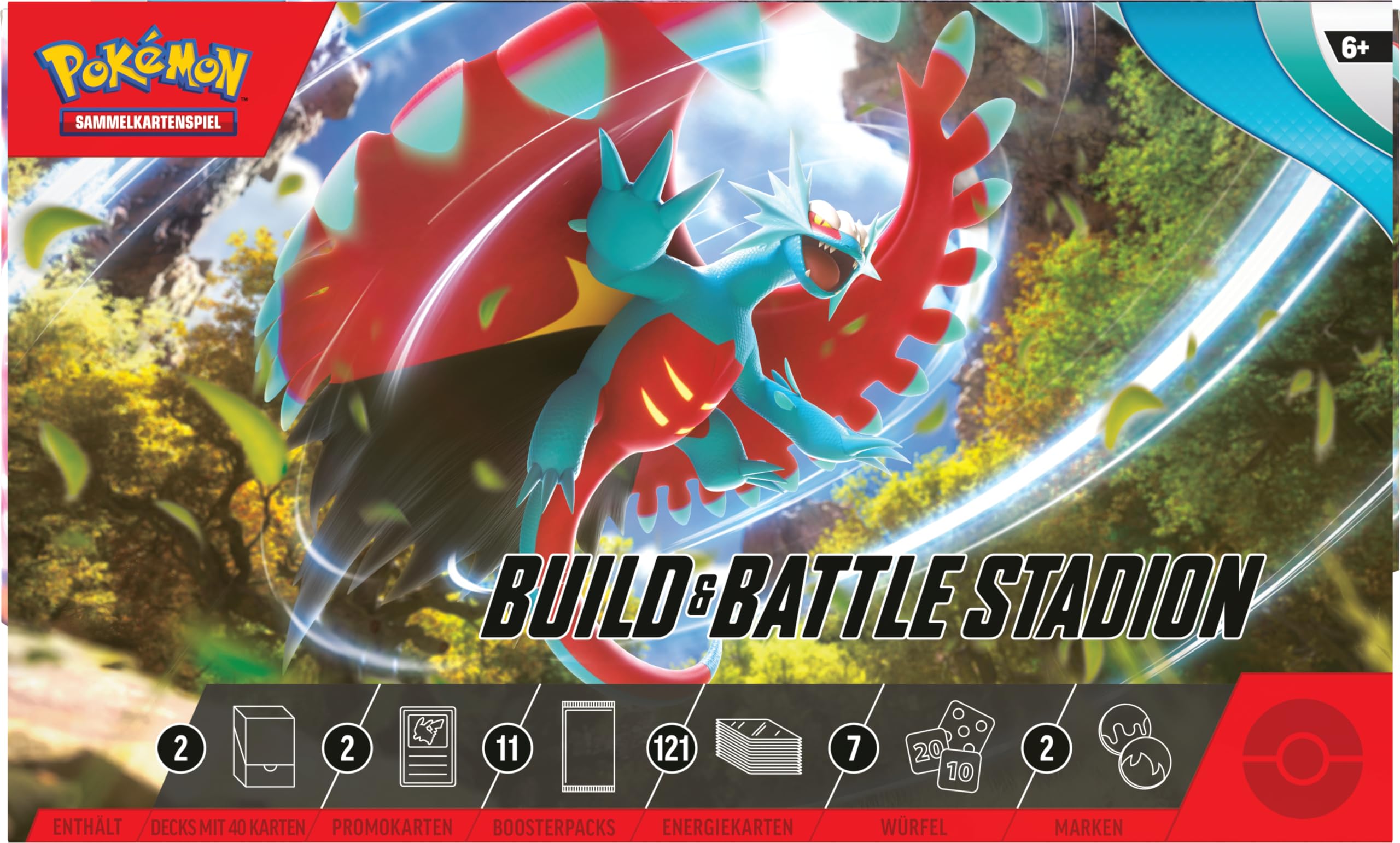 Pokémon Jeu de Cartes à Collectionner : Build & Battle Stadion Karmesin & Pourpre - Paradoxrift (2 Decks, 11 boosters & Plus)