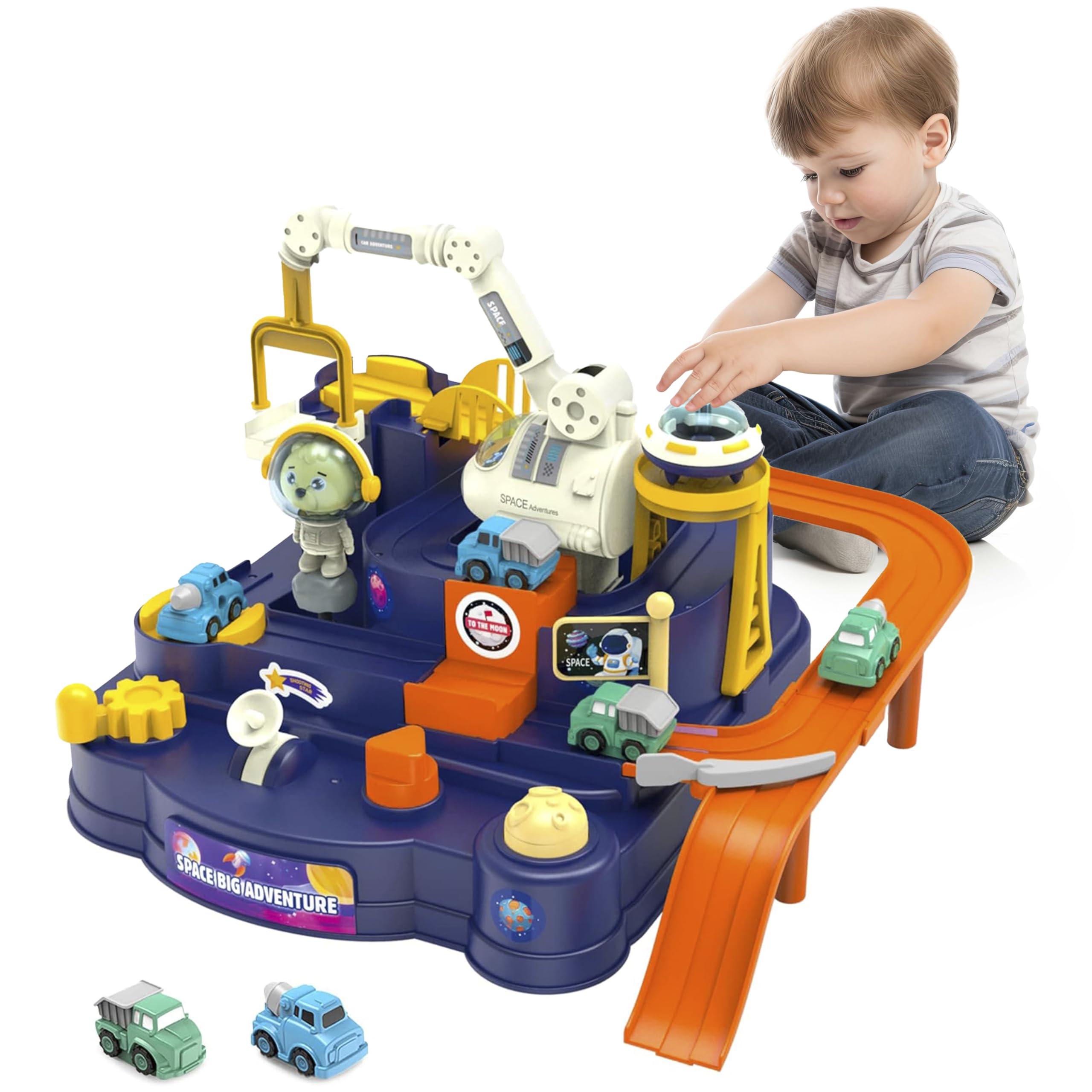 Kidology Car Race Tracks Toy for Boys Girls | Car Adventure Toy for 2+ Year Old Boys & Girls | Playset City Rescue Toddlers Toy | Pre Educational Learning Toy Puzzle Car (Adventure Race Track) (B0CP83N12Q) Amazon Price History, Amazon Price Tracker