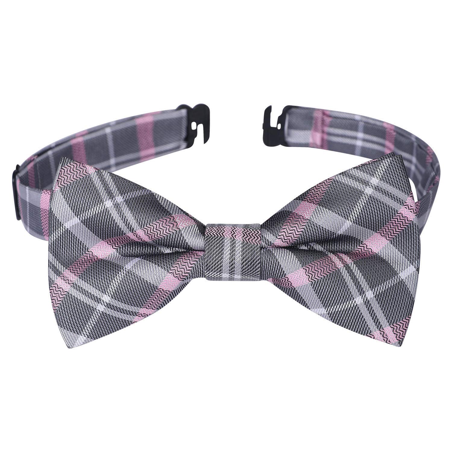 HISDERN Bow Ties for Boys Pre Tied Toddler Bow Tie Adjustable Kids Bowties Clip On Fun Patterned Bowties for Wedding Party