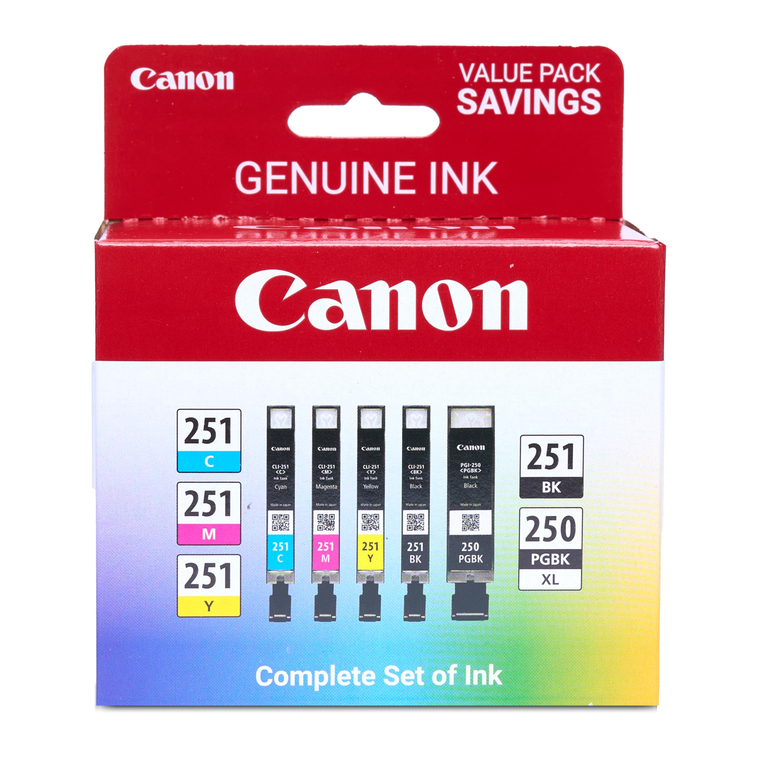 Canon P ジャンク　二台セット Amazon.com: Canon PGI-250XL/CLI-251 Genuine Five Color Value Pack