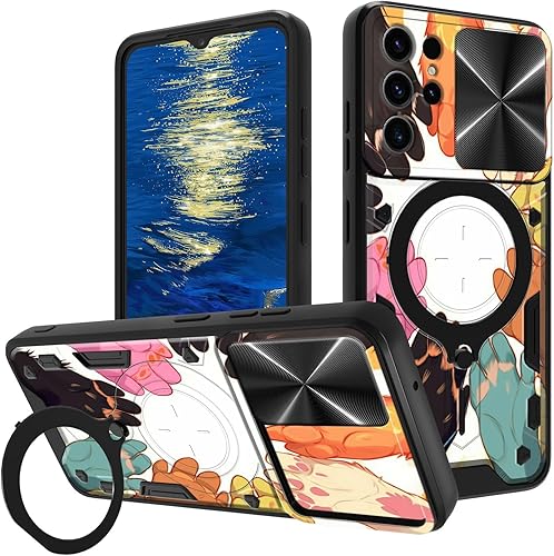 Vista 326 de Funda protectora híbrida para Samsung Galaxy A53 5G de 6.5 pulgadas y anillo giratorio de 360 grados, función atril, híbrida, de doble capa