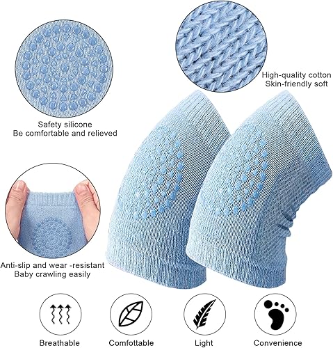 Miniatura 2 de Rodilleras antideslizantes y antideslizantes para bebés, rodilleras para bebés, almohadillas protectoras unisex para gatear, el mejor regalo
