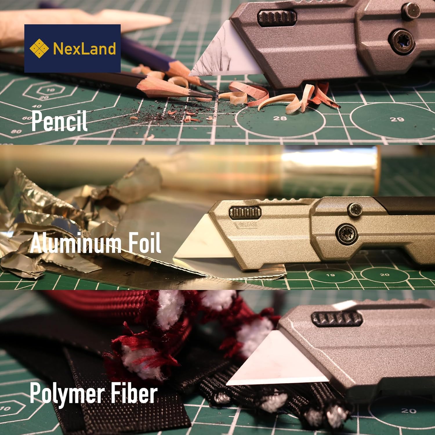 NexLand Ceramic Razor Blade 1992 Ultra-Sharp Box Cutter Utility Knife Blades (blade white-6pcs)