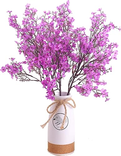 KAHAUL Gypsophila Flores artificiales de seda para el aliento del bebé ramo de flores de arbustos falsos arreglo floral decoración para el hogar