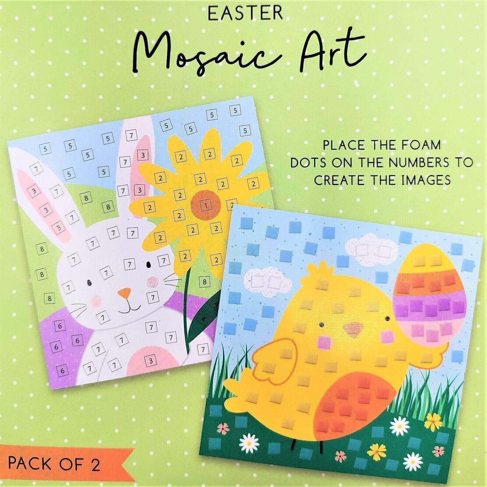 Paulstore Make 2 Easter Mosaics - Decorate Your Own - Easter Craft Kit