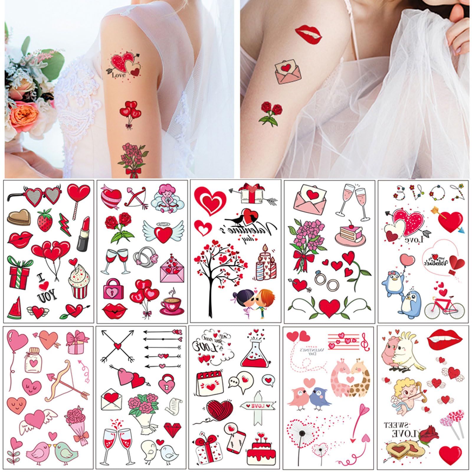 Amazon.com : Temporary Tattoos for Women Wife, 105PCS Wedding Love