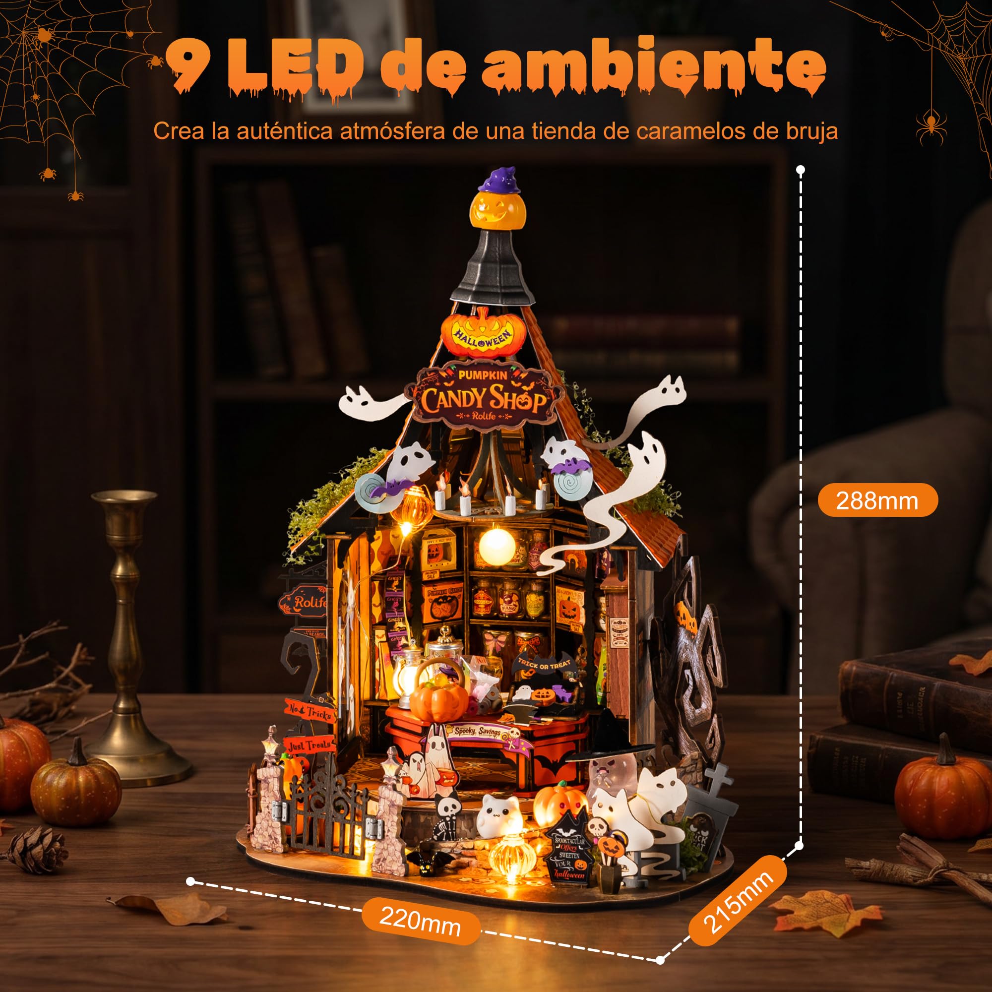 Rolife DIY Miniatura Casa de Muñecas Haunted Candy House 364 Pzs Madera