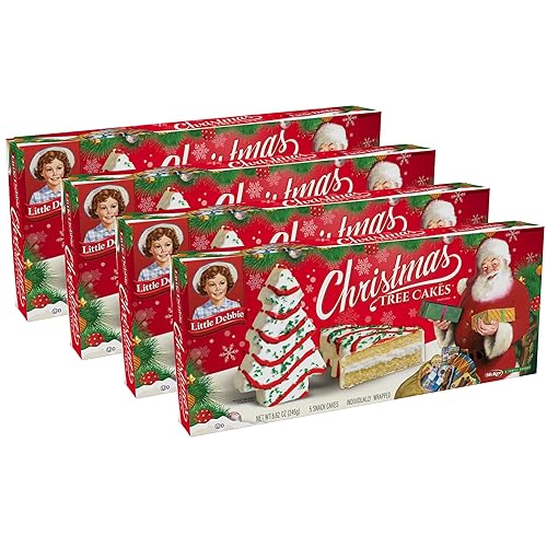 Little Debbies | Vanilla Christmas Tree | Cake | 4 pack