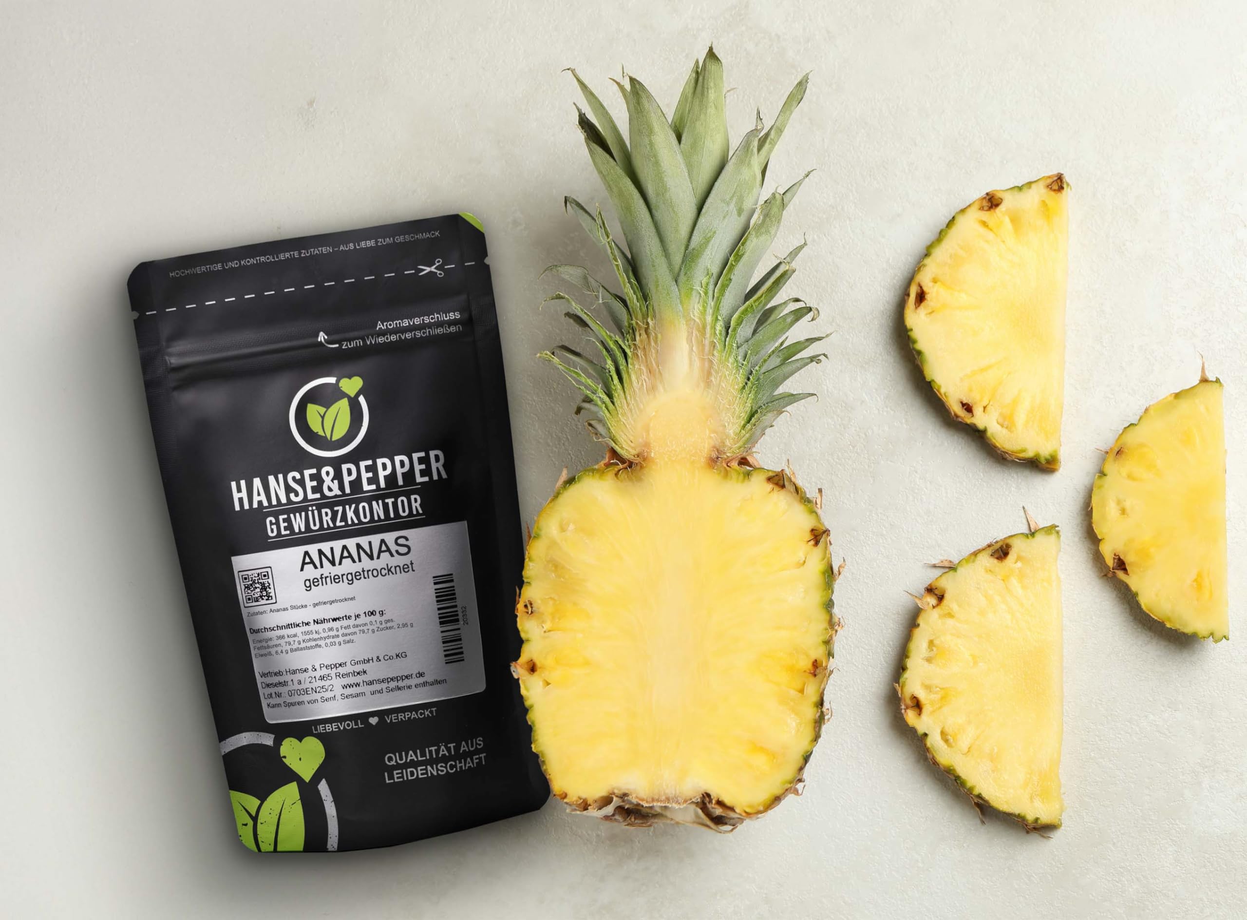 1kg Ananas Stücke gefriergetrocknet Ananas Bits ganze Früchte Trockenfrüchte