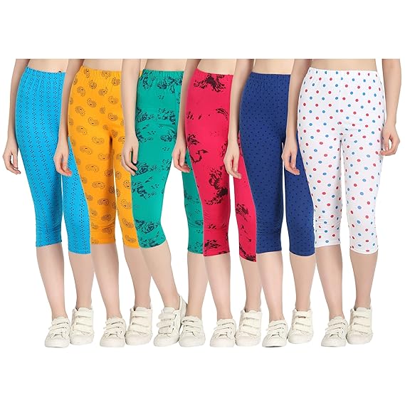 Printed Capri for Womens/Girl Pack of 6