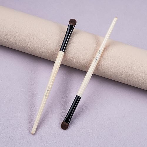 Miniatura 14 de Cepillo plano para cejas, pincel delineador de ojos en ángulo fino y cepillo de pestañas, cepillo de cejas en ángulo fino, cepillo plano para cejas