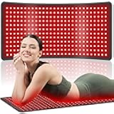 Red Light Therapy Pad for Body 406 LEDs 660nm & 850nm, 60W Foldable Near Infrared Light Mat with 5 Level Heating Mode, Smart Temp & Timer, Back, Waist, Shoulder Muscle & Pain Relief