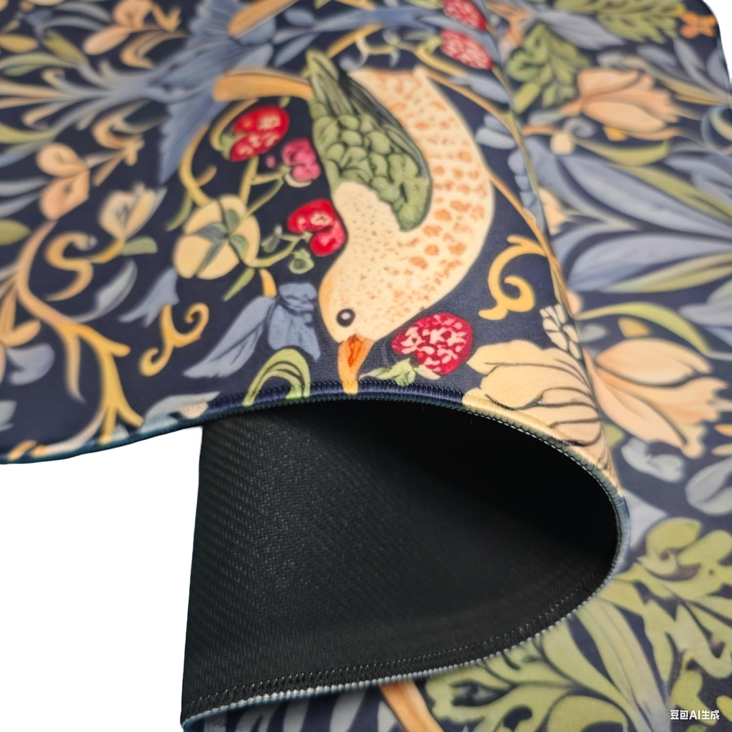 Artistic Fabric Car Floor Mats-Non-Slip Rubber Backing,William Morris,Front (26.8x17.3in) & Rear (13x17.3in) Set-Water Absorbing, Durable Automotive Floor Liners with Stylish Patterns