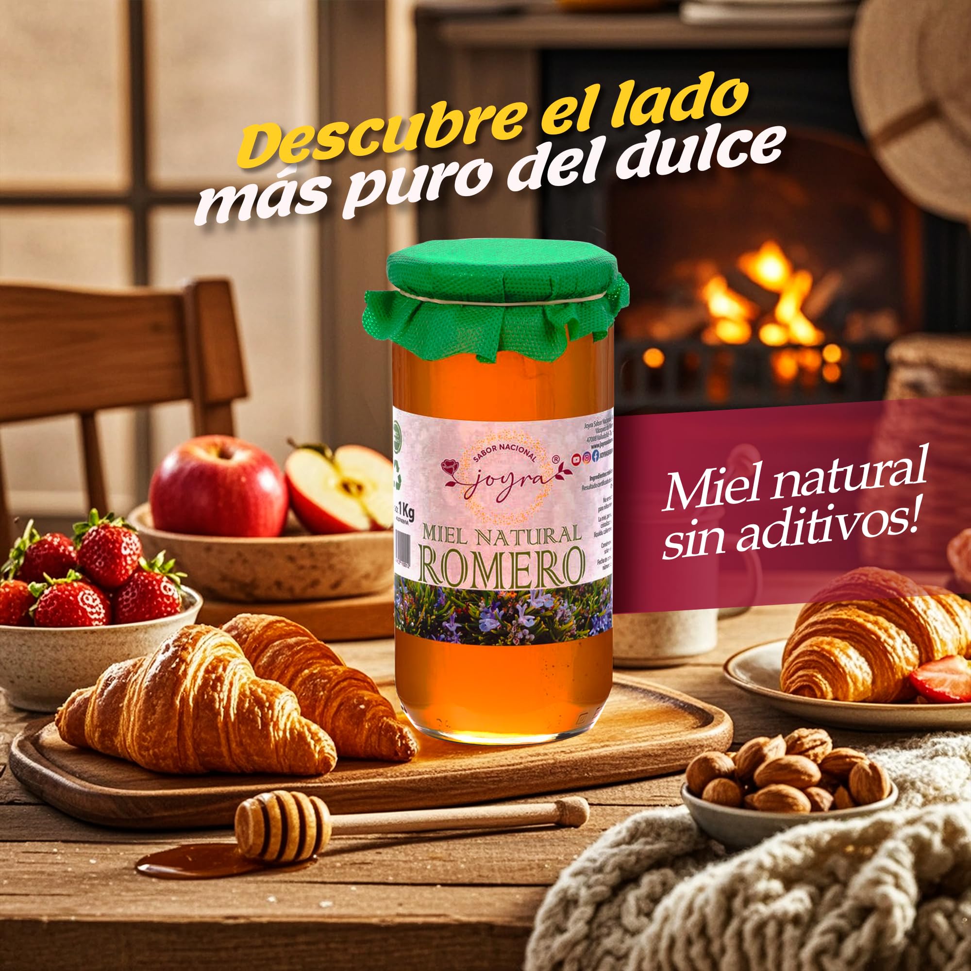 Miel Cruda 100% Pura de Abeja Natural Artesanal 27 Variedades Sabores Apicultura Española Sin Pasteurizar 1 kg Miel de Bosque