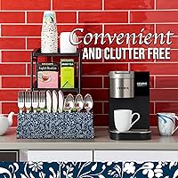 Vista 2 de Exquisite Juego de cubiertos de plástico plateado resistente, 300 unidades, para fiestas, soporte para utensilios para encimera de cocina, 100