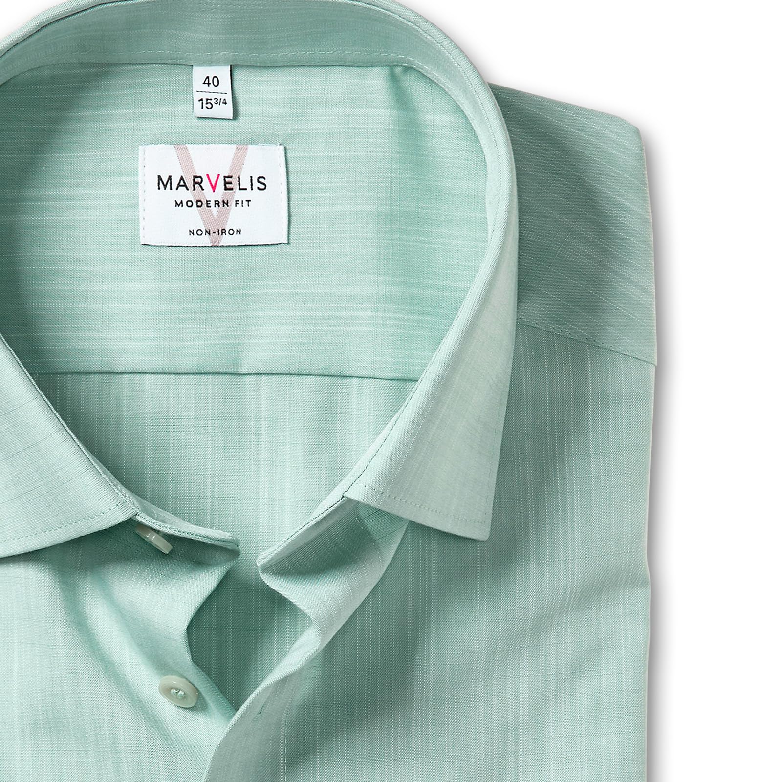 Marvelis Męska koszula z długim rękawem Non-Iron-Modern-Fit, jednokolorowa, 13 New Kent
