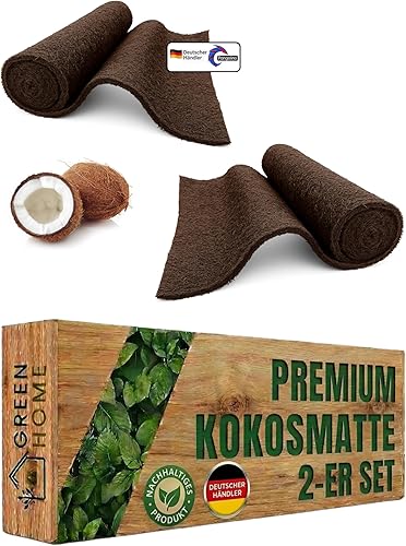 Pangolino Kokosmatte 2er Set | Winterschutzmatte für Pflanzen | Braun | 800 g/m²