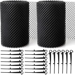 Gutter Guard, 2 Pack Total 6.3" Wide 40' Long DIY Leaf Guard Mesh Filter Protector from Leaves and Branches