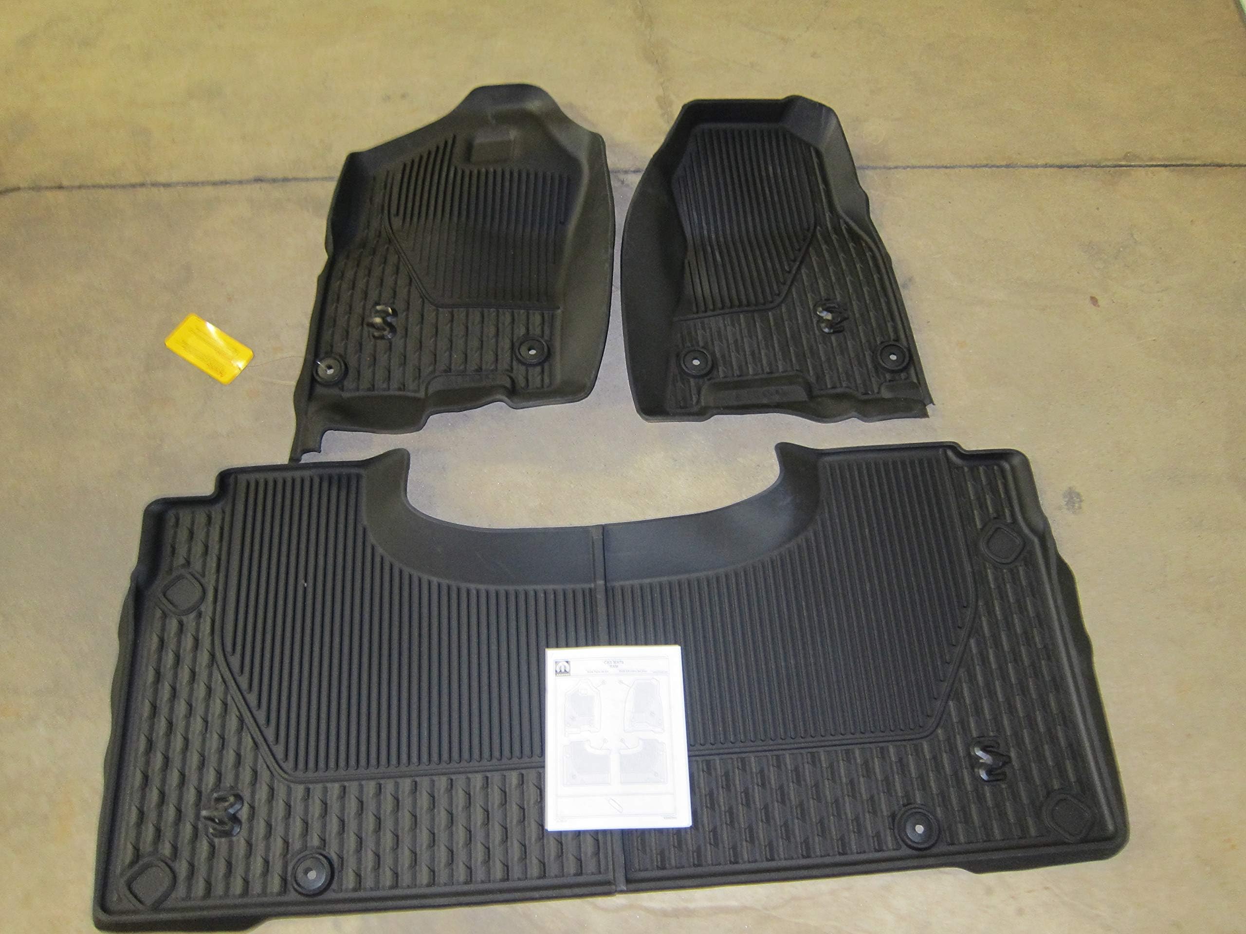 Mopar2019 Dodge Ram DT Crew Cab Black All Weather Slush Mats Floor Liner OEM