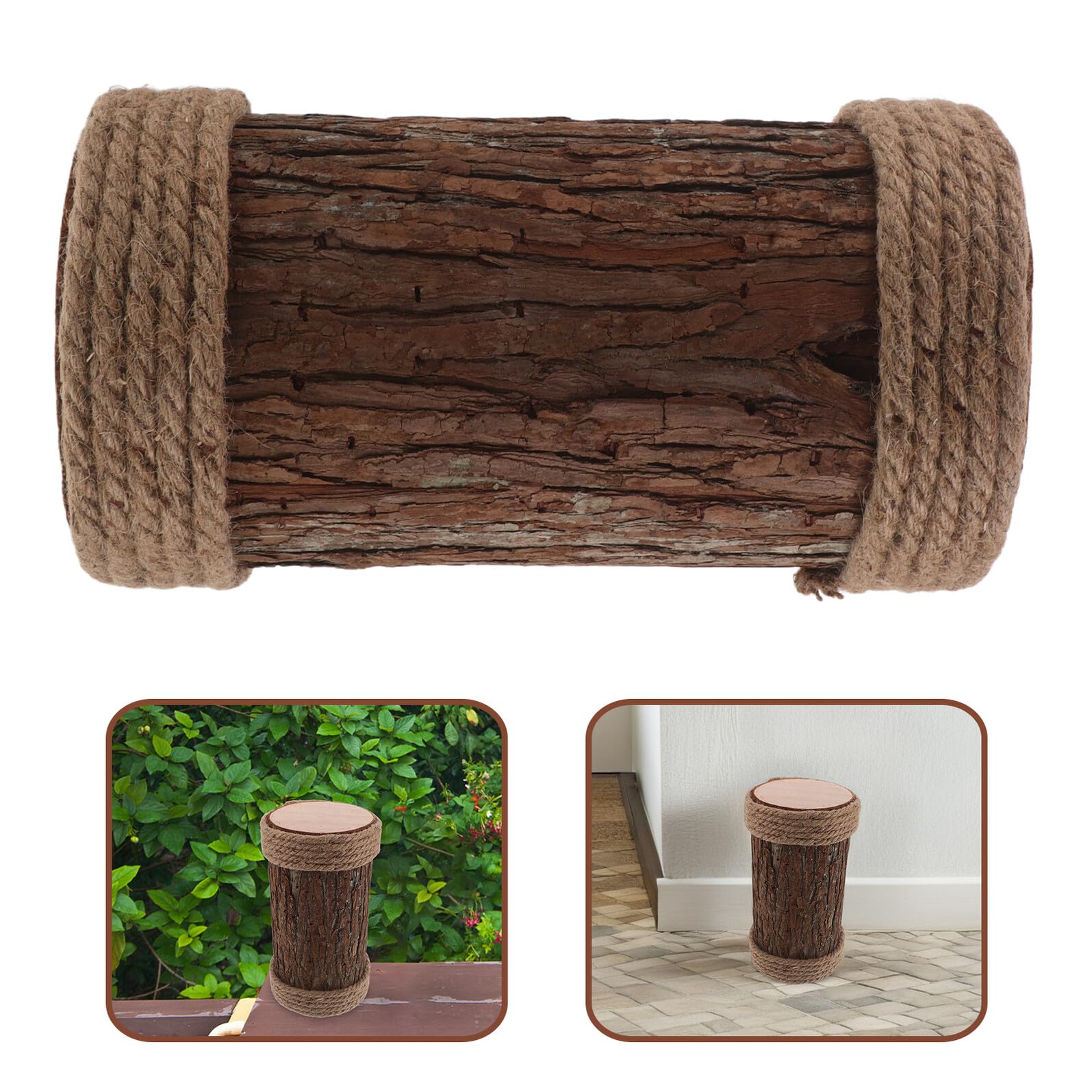LIFKOME Realistischer Baumstumpf Dekoration Hohler Wetterfester Deko Baumstamm 15cm X 30cm mit Künstlicher Rinde für Rustikale Hochzeitsdeko Teelichthalter Fotorequisiten