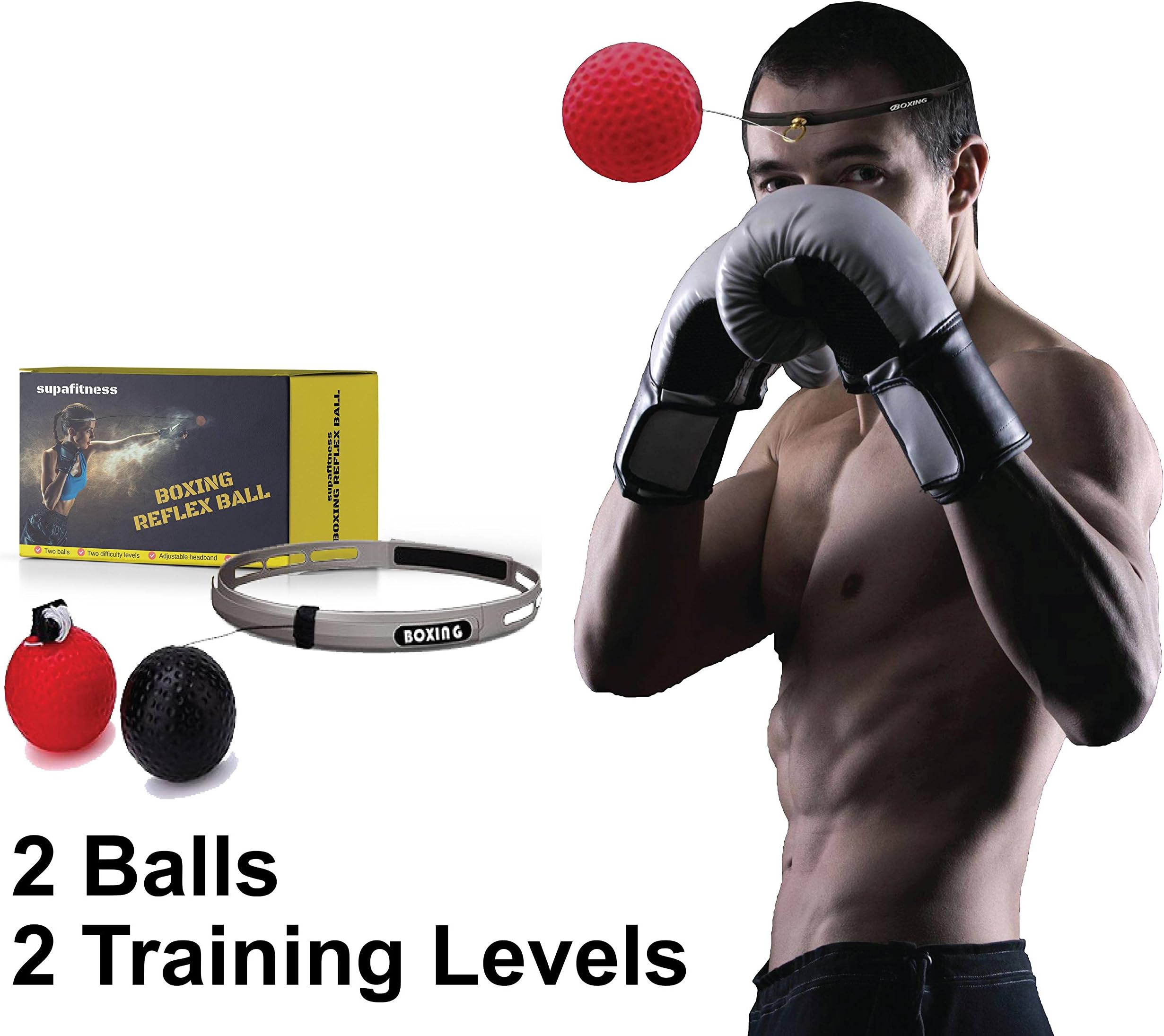 Boxing Reflex Ball Fight Speed Punching Ball On String With Headband Boxing Training Equipment Improves Hand Eye Coordination