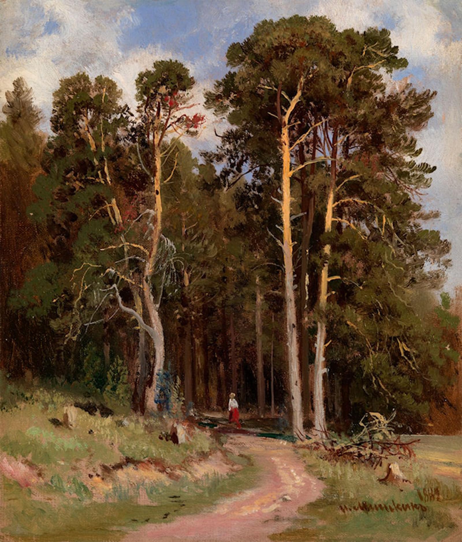 SERENDIPITP Vintage Wall Art Canvas Nordic Poster Canvas Print Picture Forest Path by Ivan Shishkin Wall Art Poster for Home Decor 60x90cm