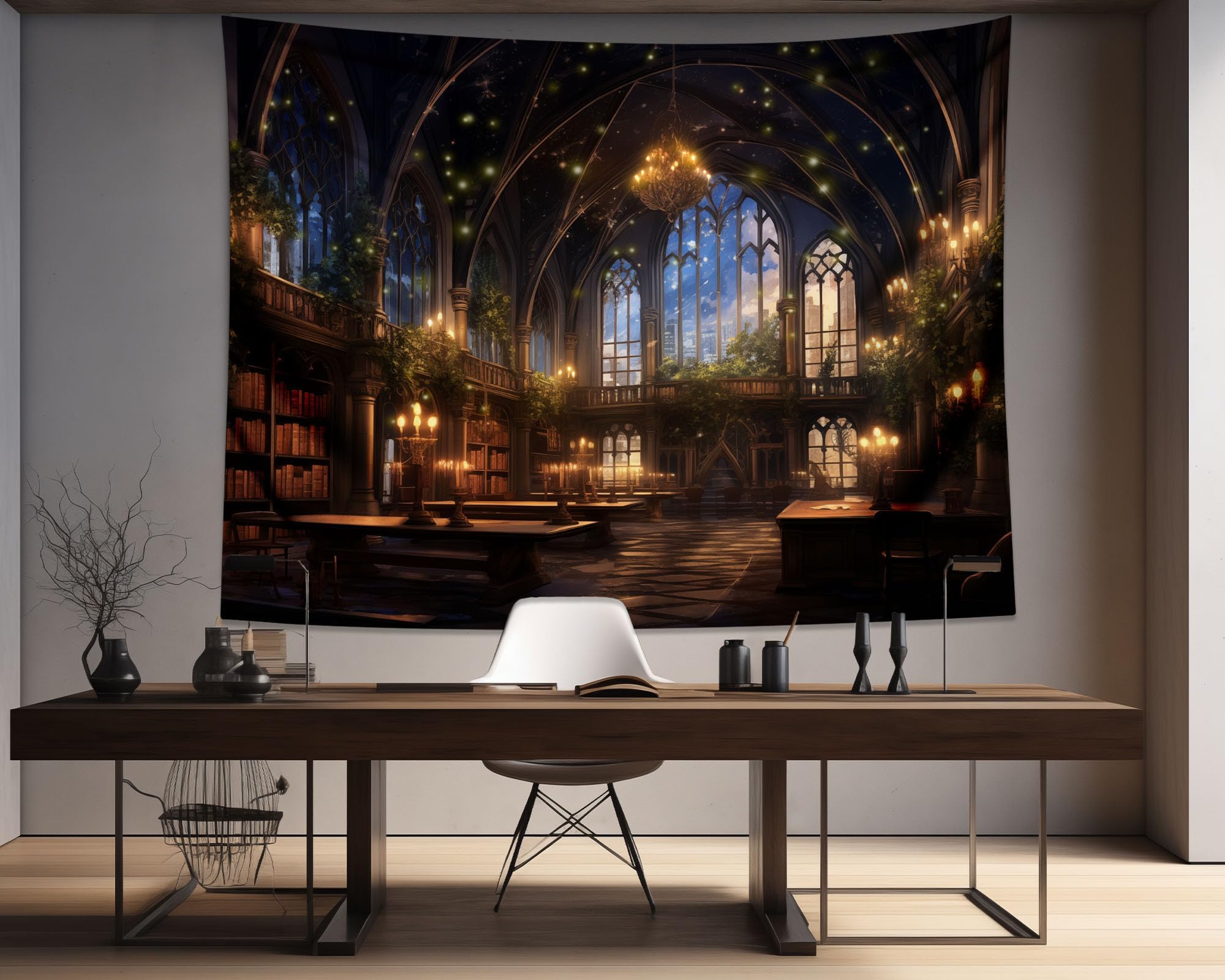 Fantasy Library Tapestry