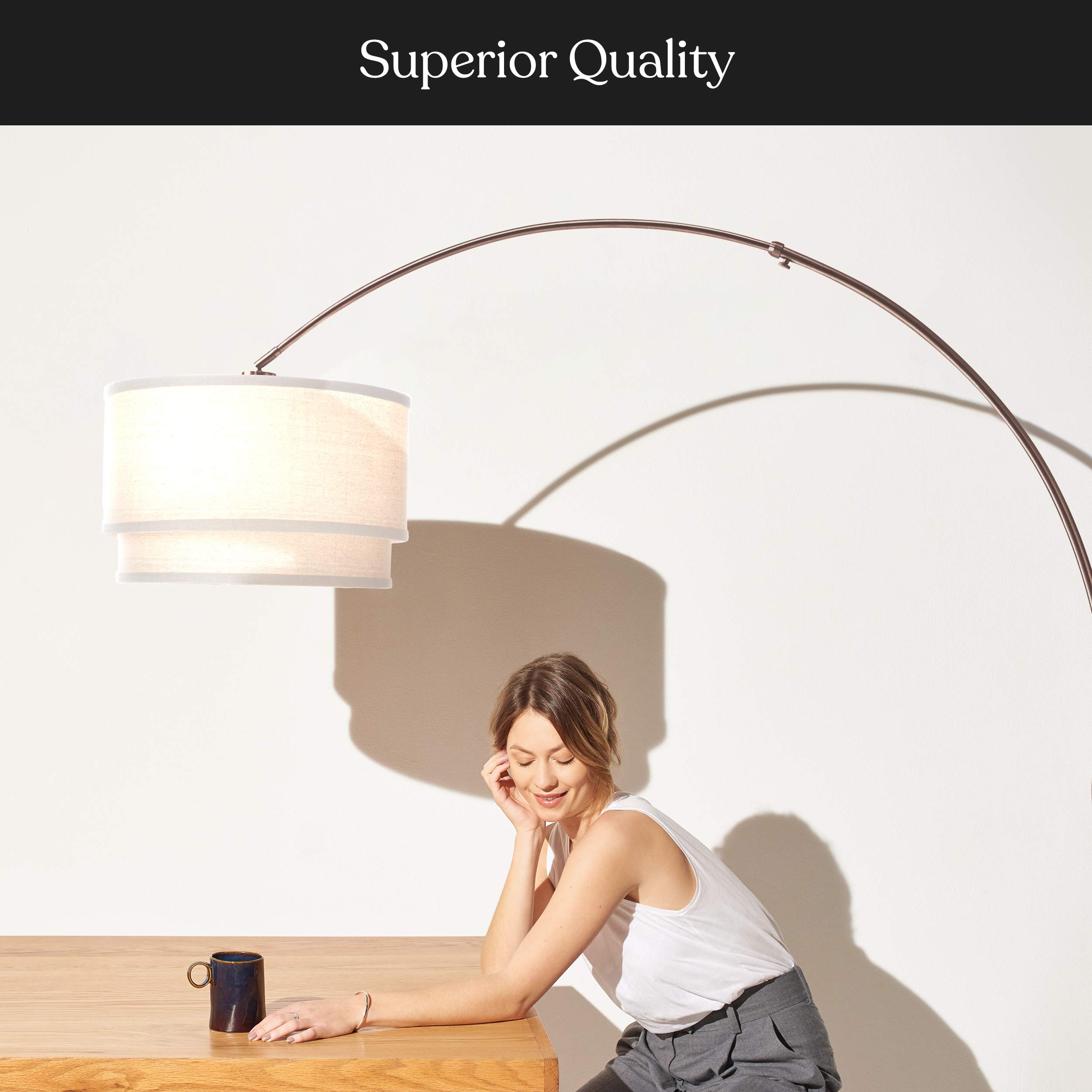 Brightech Mason Arc Floor Lamp Modern Corner Standing Lamp with