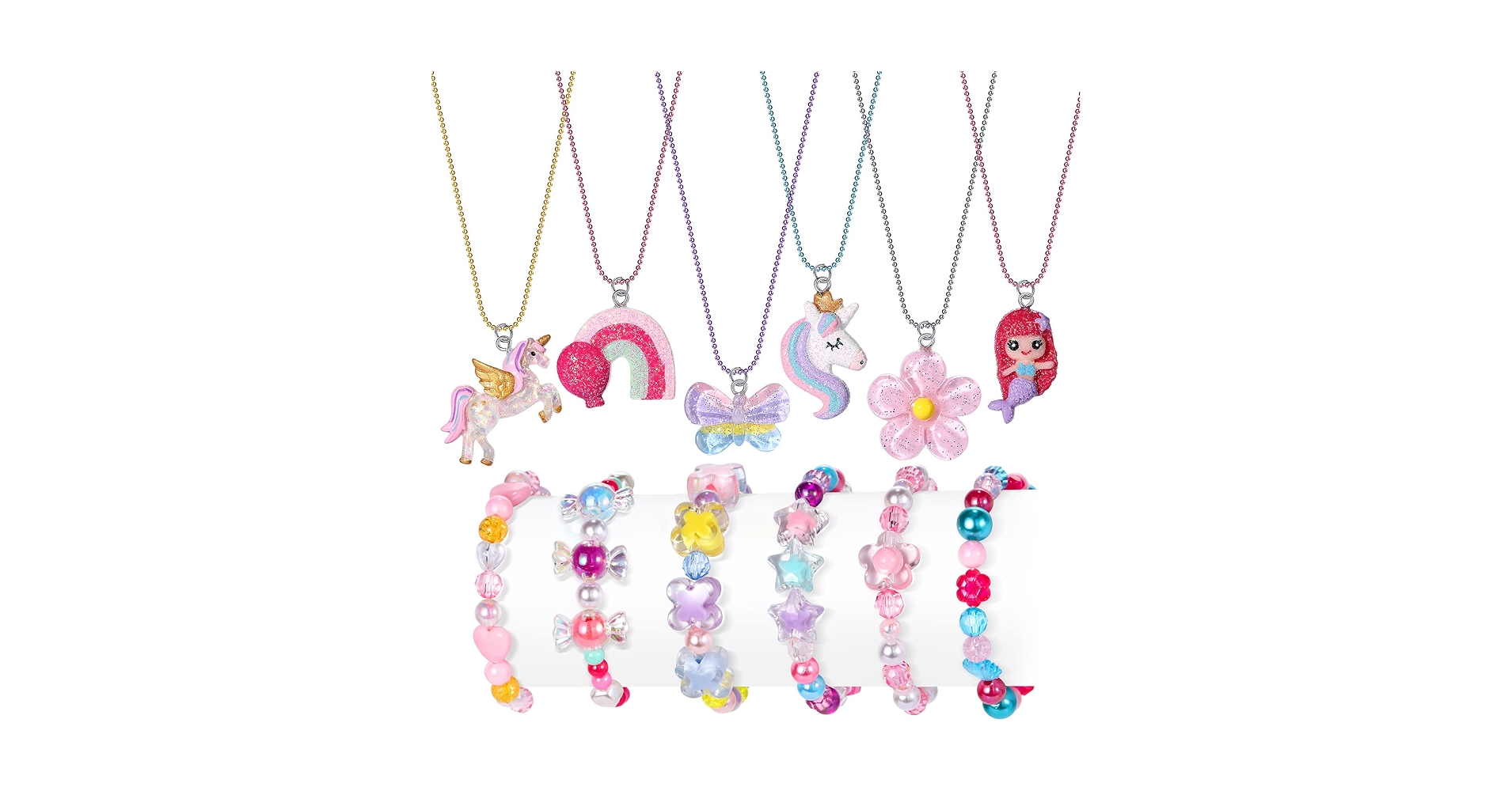 ZOCONE Rainbow Unicorn Jewelry Set For Girls - Ireland