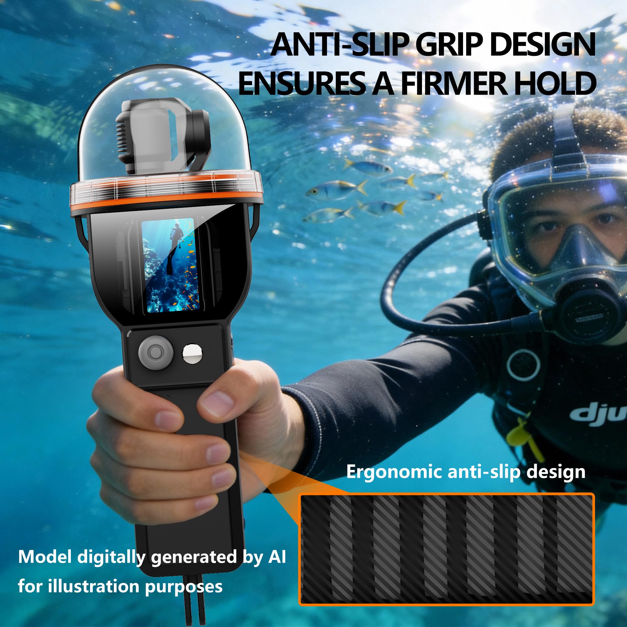 Carcasa impermeable para DJI Osmo Pocket 3, color negro