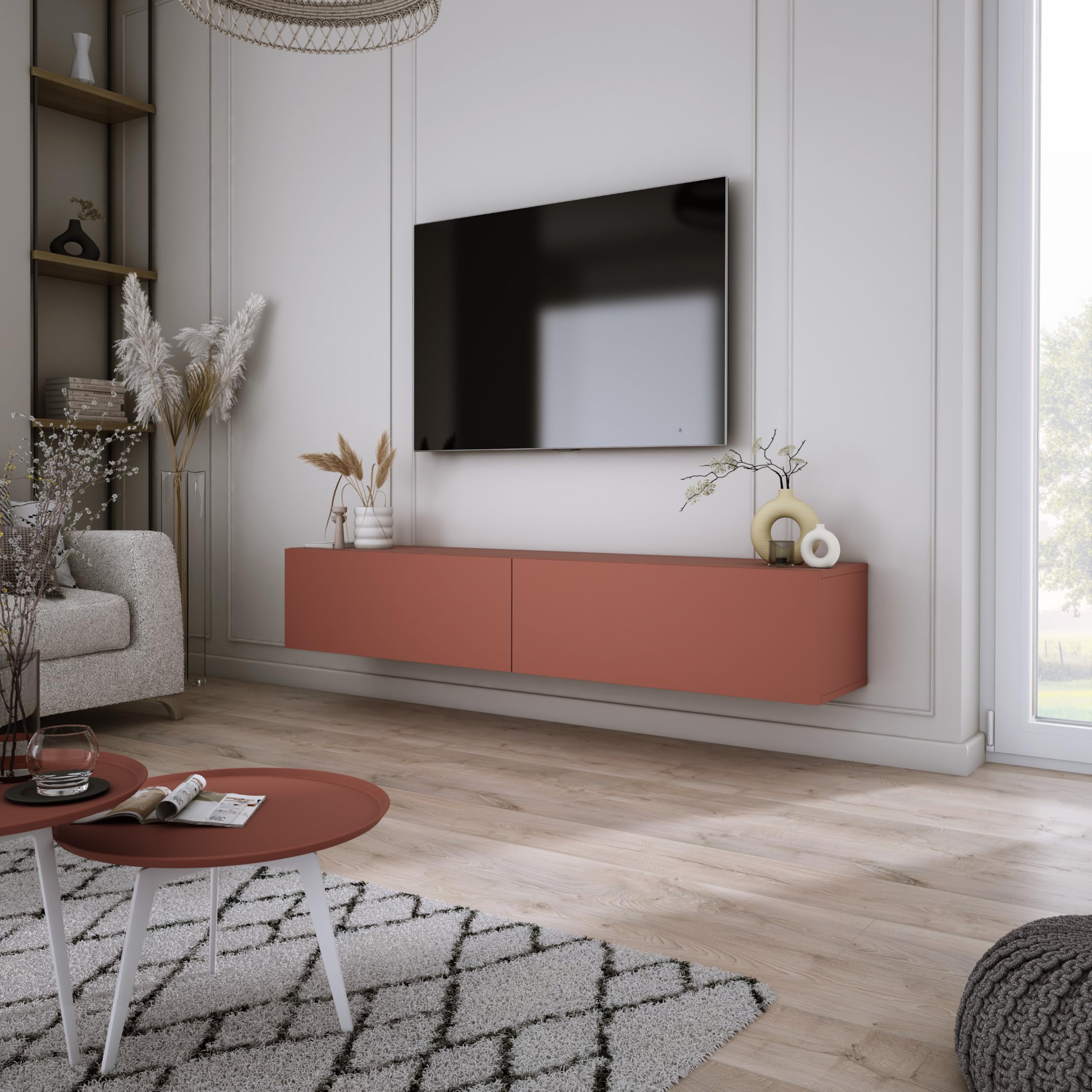 3E 3xE living.com Mobile TV - mattone - 170 x 34 x 32 cm – Stile moderno