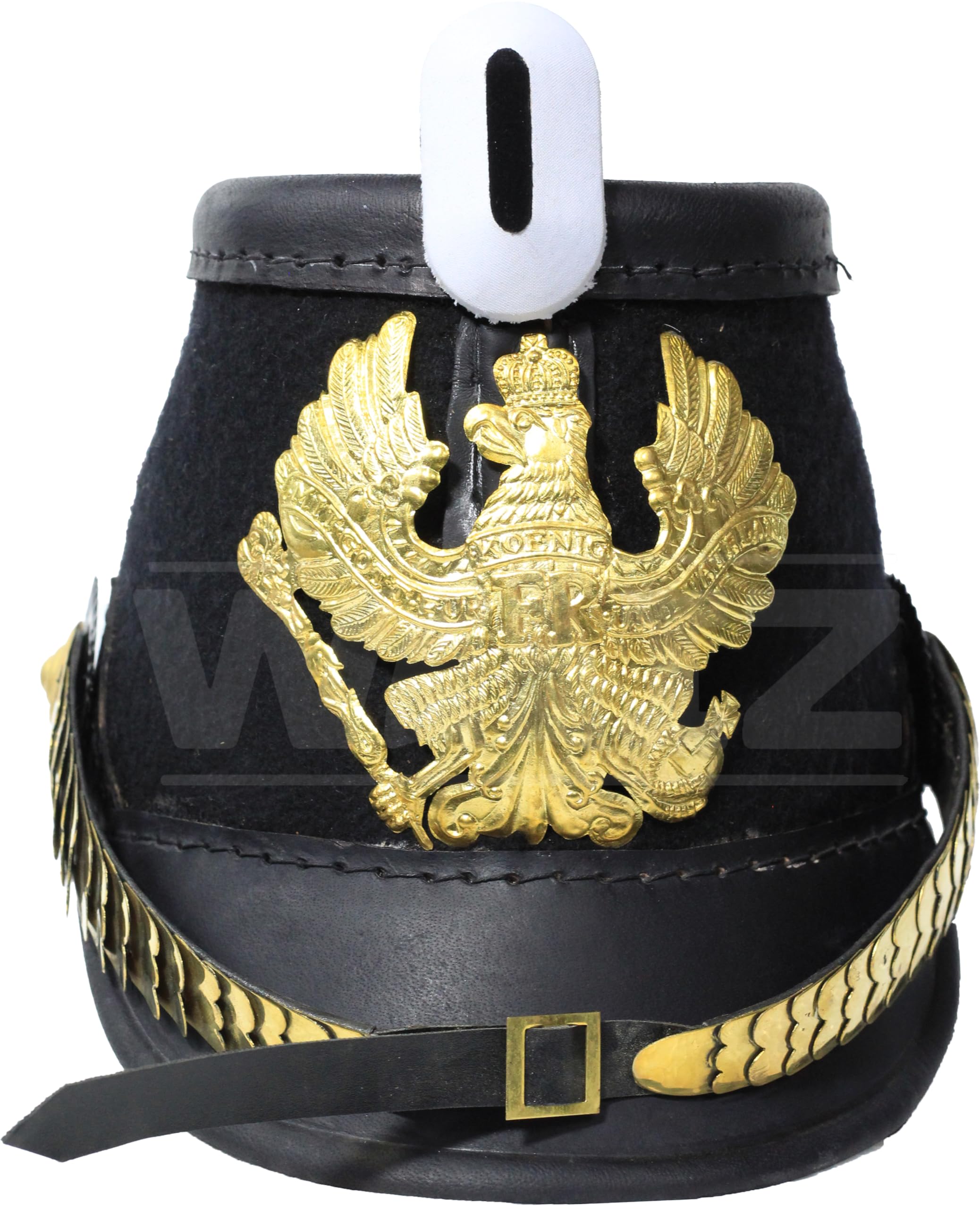 WAIZ Antique Prussian Tschako Pickelhaube Helmet - Authentic Military Collectible | Vintage Military Collectible