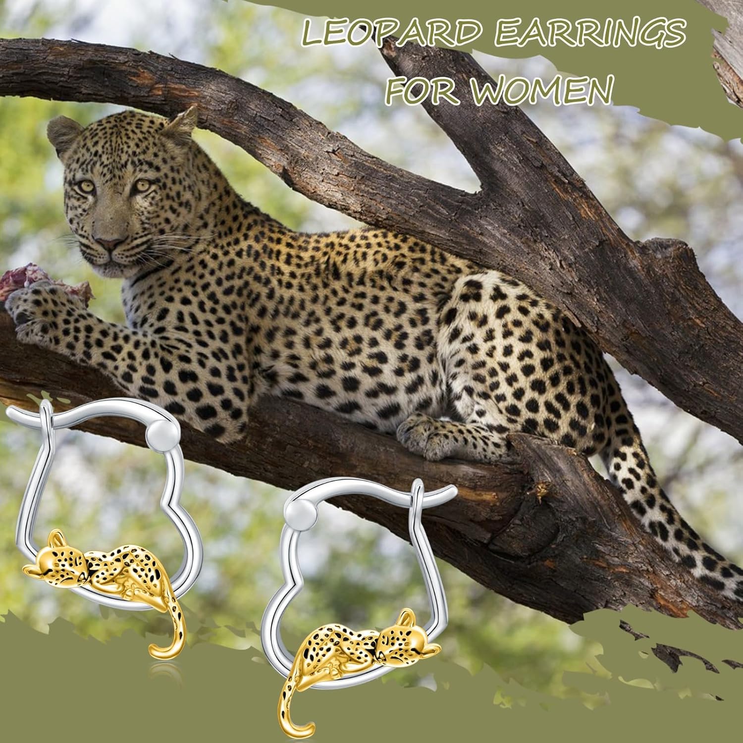 Hypoallergenic Earrings Rabbit Tiger Teddy Koala Puppy Panther Peacock Earrings Sterling Silver Animal Hug Hoop Earrings Jewelry Mothers Day Graduation Birthday Gifts for Women - Image 2