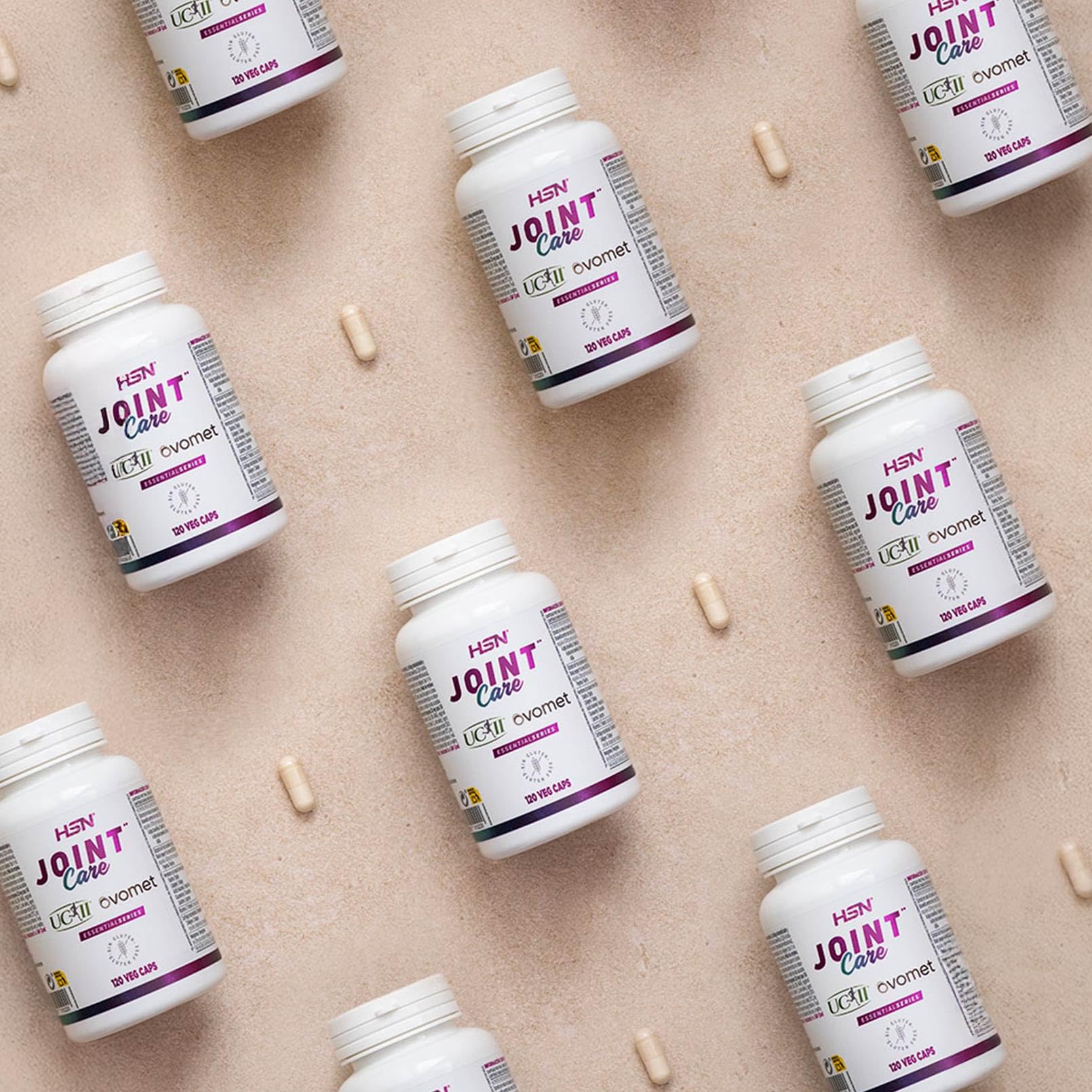 HSN Joint Care – Colágeno UC-II® – 120 Cápsulas Vegetales | Con Boswellin®, Ovomet®, BioPerine®, vitamina C y manganeso que contribuye a la formación normal del tejido conectivo