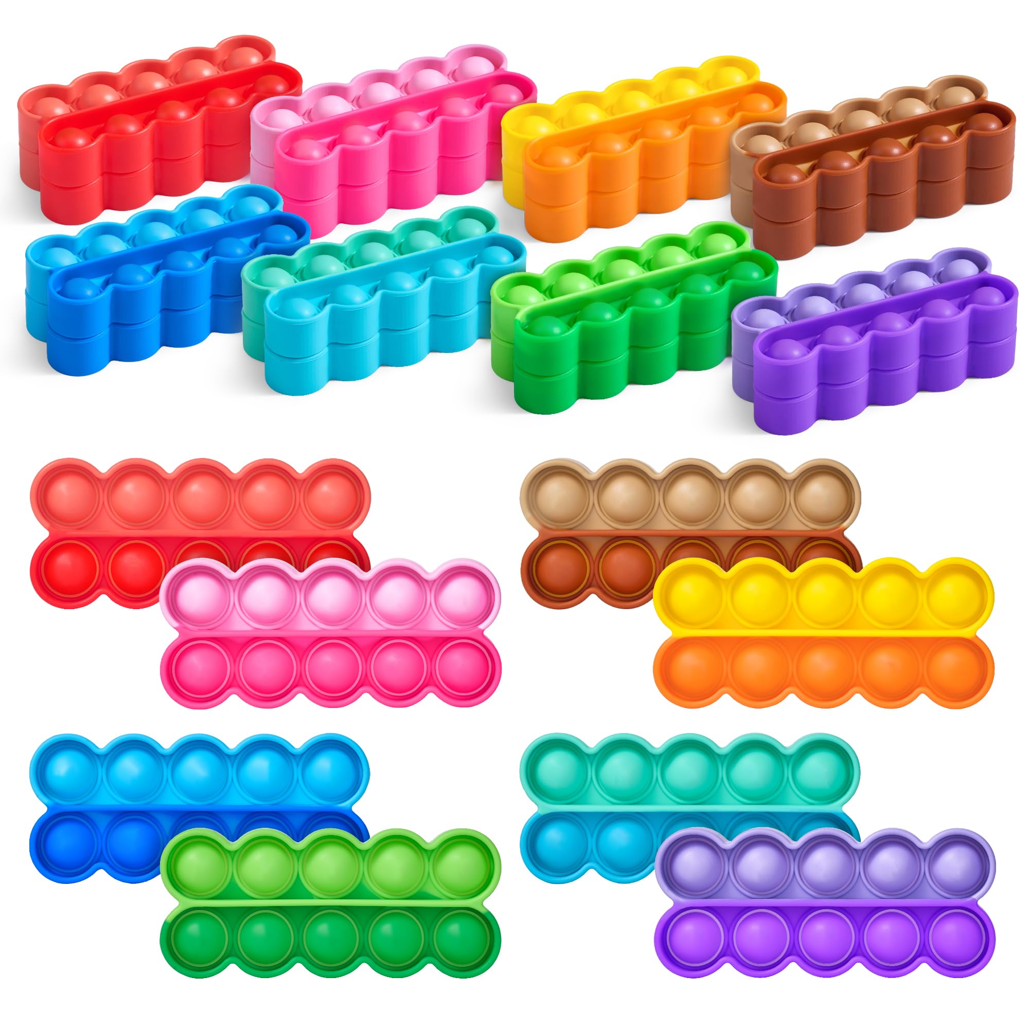 JoyCat 24 Ten Frame Math Manipulatives, Sensory Toys for Kids, Ages 3-5
