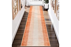 Lahome Modern Ombre Orange Carpet Runner for Hallways, Kitchens, and Entryways