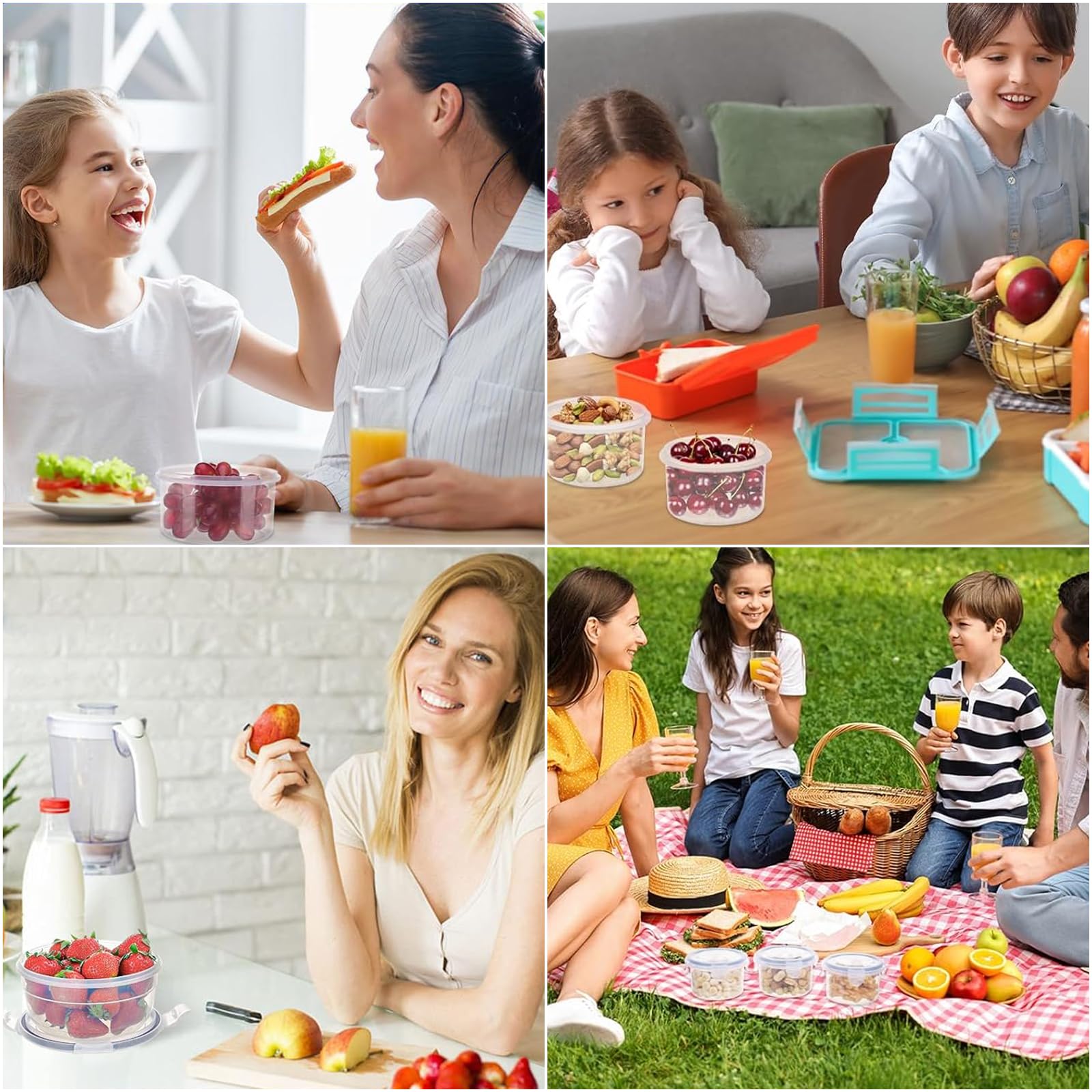 6er-Set Runde Frischhaltedosen 700 Ml - Luftdicht & Auslaufsicher