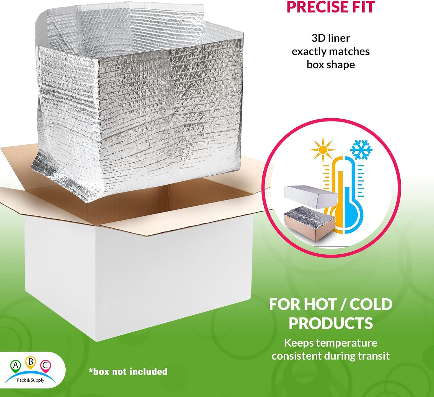 Gеt Chеар Prісе ABC Insulated Box Liners 6x6x6 Inch Size. Pack of 10 Bubble Packaging Bags 6 x 6 x 6 Cold Box Insulation Liners. Foil Insulated Thermal Bags. Bubble Thermal Bag for Fish, Meat, Ice