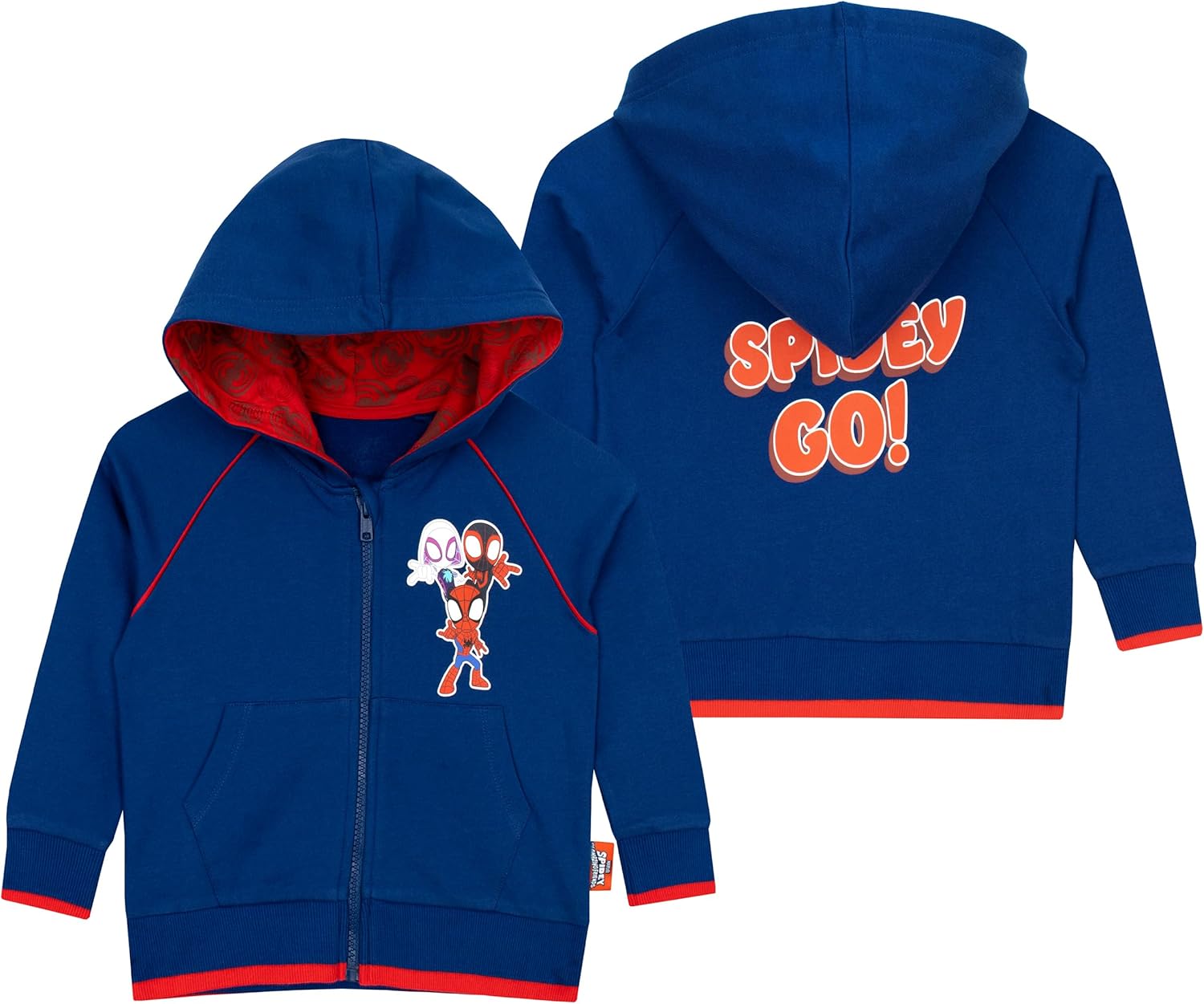 Marvel Spidey And His Amazing Friends Hoodie | Spiderman Zip Up Hoodie | Spiderman Sweater | Ages 3T to 12 - Image 3