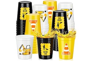 Domensi 24 Pcs Construction Party Cups Dig in