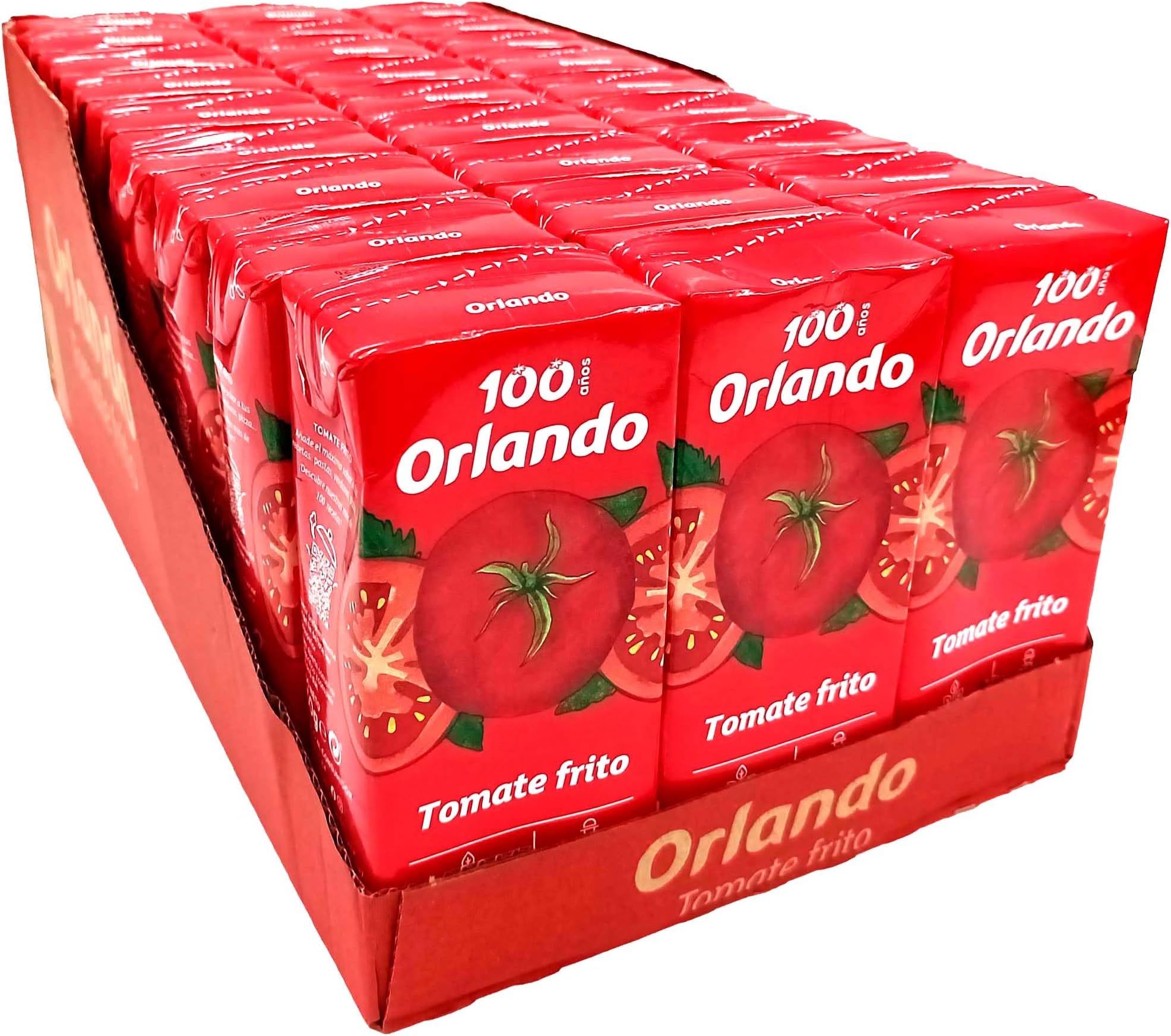 Pack of 27 - ORLANDO - Tomato Sauce Tomate Frito Sofrito Base Frito Smooth Pasta Sauce Gluten Free & Vegan 350g,