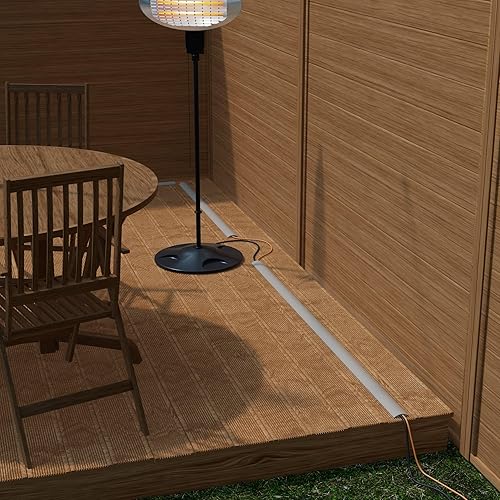 D-Line 6ft Floor Cord Cover, Cable Protector, Hide Extension Cords, Protect Cords, Prevent Cable Trips, Heavy Duty Cord Hider - Cable Cavity = 0.63" (W) x 0.31" (H) - Black(Beige,30 Feet)