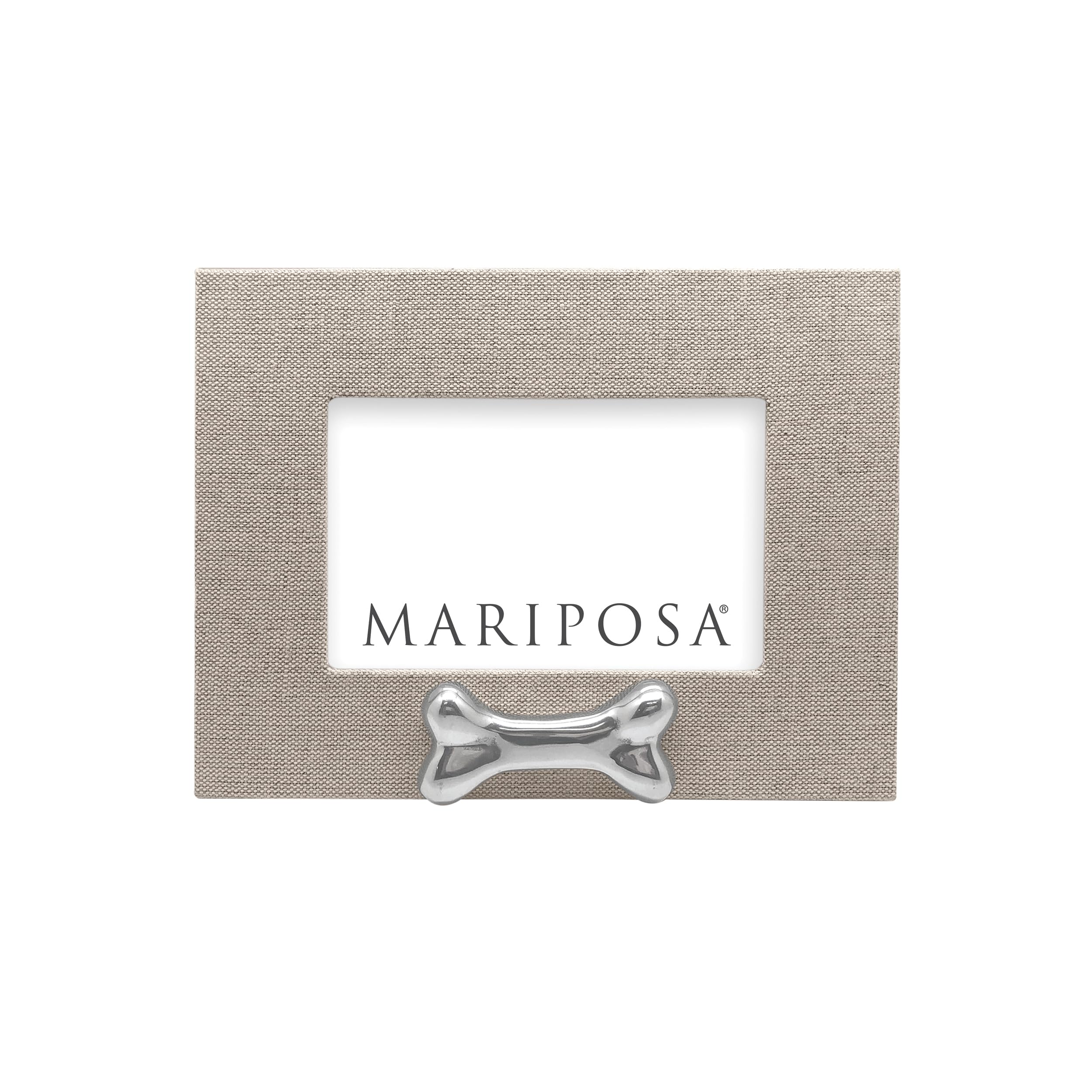 MARIPOSA Natural Linen with Dog Bone 4x6 Frame Horizontal