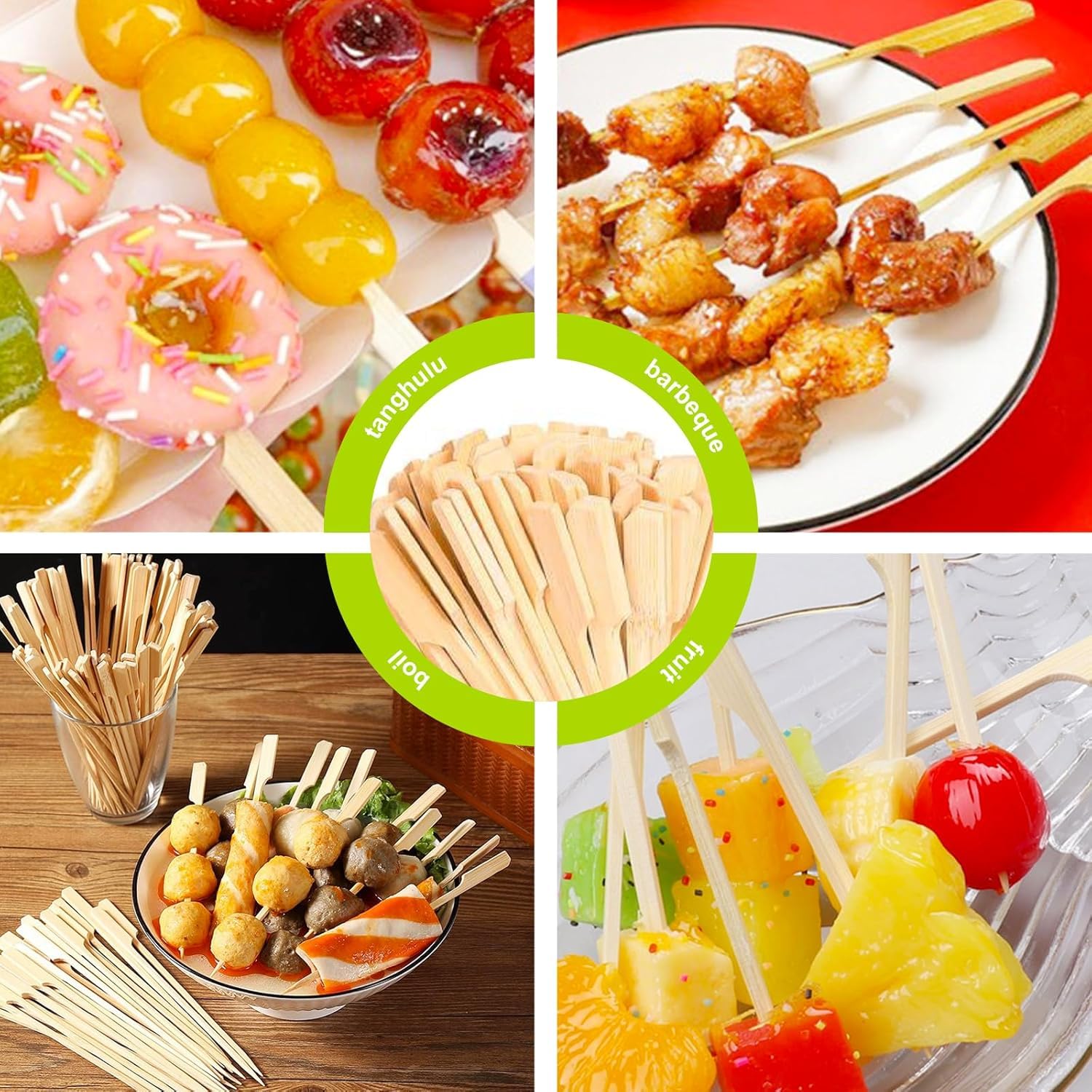 400 Stck Fingerfood Spiee aus Bambus, 12cm Piekser fr Buffet & Partys,  Nachhaltige Grillspiee, Ideal fr Burger, Obstspiee : Amazon.de: Kche,  Haushalt & Wohnen