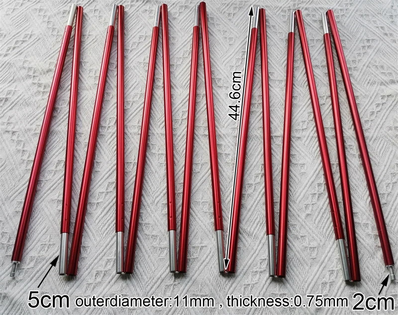 JHSDHYD Zeltstange 1 stück 11mm Camping Zeltstangen Ersatz 480 cm 520 718 Aluminium Zeltstange Campingausrüstung Zelte Wanderzubehör