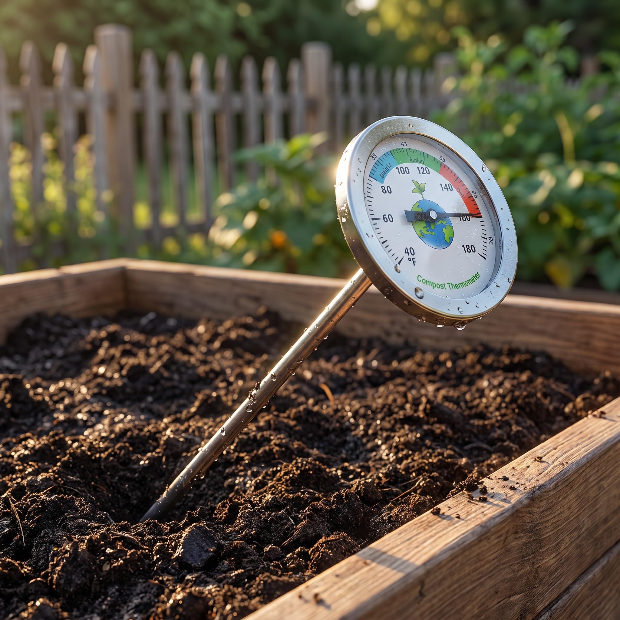 OSALADI 2 szt. termometrów glebowych, 20-calowy wskaźnik temperatury