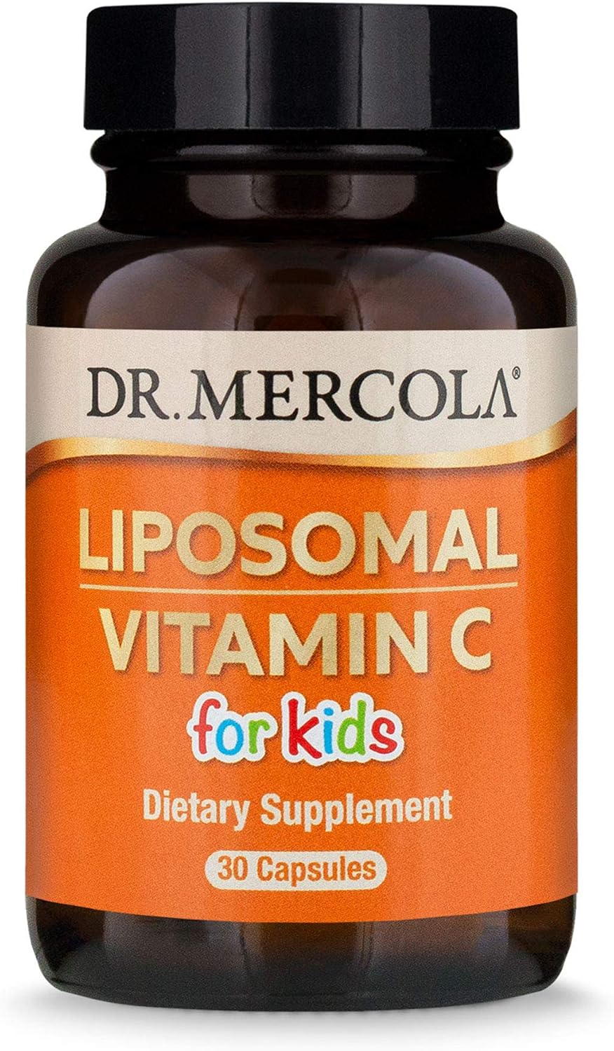 Dr. Mercola Liposomal Vitamin C for Kids Capsules Dietary Supplement, 125 mg per Serving, 30 Servings (30 Capsules), Immune Support, Non GMO, Soy Free, Gluten Free