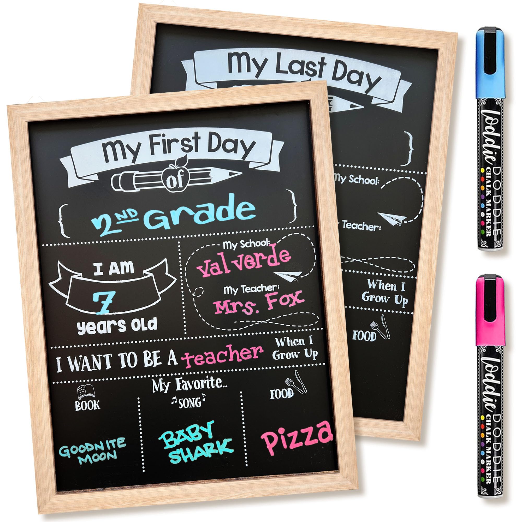 Amazon.com : Loddie Doddie Double-Sided Magnetic Chalkboard Sign