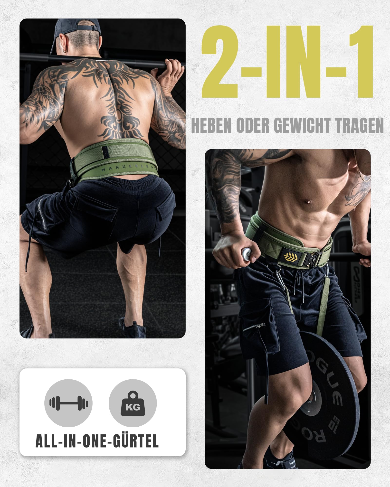 Cintura Fitness In Pelle Imbottita - 4 Pollici Per Sollevamento Pesi | Supporto Lombare E Schiena Cintura Bodybuilding - 3