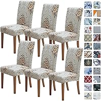 Vista 61 de SPRINGRICO Juego de 4 fundas para sillas de comedor, fundas elásticas para sillas de comedor, de elastano lavables, fundas para sillas Parsons